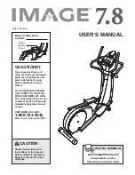 Image Fitness 7.8 Elliptical User Manual preview