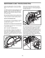 Preview for 16 page of Image Fitness 7.8 Elliptical User Manual