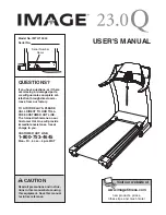 Предварительный просмотр 1 страницы Image 23.0 Q Treadmill User Manual