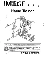 Предварительный просмотр 1 страницы Image 570 Home Trainer Manual