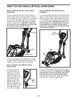 Preview for 10 page of Image 8.25 Elliptical User Manual