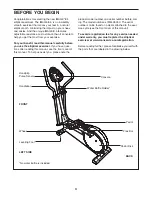 Preview for 4 page of Image 8.5 Elliptical User Manual