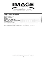 Предварительный просмотр 2 страницы Image Executive 20002 User Manual