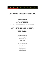 Preview for 1 page of IMAGENEX 852-GS User Manual