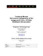 IMAGENEX DT101Xi Technical Manual preview