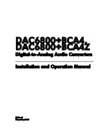 Preview for 3 page of Imagine communications DAC6800 plus BCA4 Installation And Operation Manual