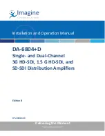 Preview for 1 page of Imagine DA-DH6804+D Installation And Operation Manual