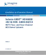 Imagine HDX-6800+B4 Installation And Operation Manual preview