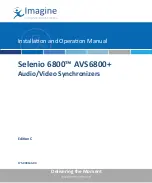 Imagine Selenio 6800 AVS6800+ Installation And Operation Manual preview