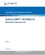 Imagine Selenio 6800 HUC6801+D Installation And Operation Manual preview