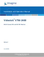 Imagine Videotek VTM-2400 Installation And Operation Manual preview