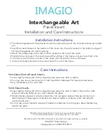 IMAGIO Interchangeable Art Installation And Care Instructions preview