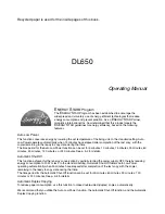 Preview for 3 page of imagistics DL650 Operating Manual