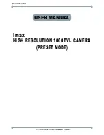 Imax HIGH RESOLUTION 1000TVL CAMERA User Manual preview