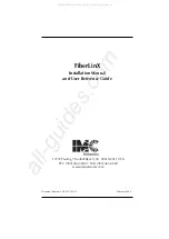 Preview for 1 page of IMC Networks FiberLinX Installation Manual