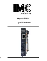 Preview for 1 page of IMC Networks Giga-MediaLinX Operation Manual