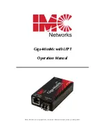 IMC Networks Giga-MiniMc LFPT Operation Manual preview