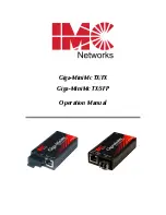 IMC Networks Giga-MiniMc TX/FX Operation Manual preview