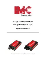 IMC Networks IE-Giga-MiniMc/LFPT TX/FX Operation Manual preview