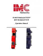 Preview for 1 page of IMC Networks IE-iMcV-MediaLinX TX/SFP Operation Manual