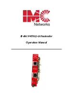 Preview for 1 page of IMC Networks IE-iMcV-VDSL2-LANextender Operation Manuals