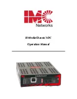 Preview for 1 page of IMC Networks IE-MediaChassis/1-DC Operation Manual