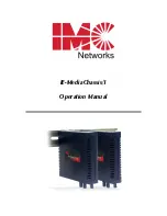 Preview for 1 page of IMC Networks IE-MediaChassis/1 Operation Manual