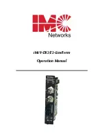 IMC Networks iMcV-DS3/E3-LineTerm Operation Manual preview