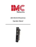 IMC Networks iMcV-DS3 Operation Manual preview