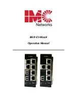 IMC Networks iMcV-E1-Mux/4 Operation Manual preview