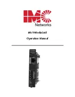 IMC Networks iMcV-MediaLinX Series Operation Manual предпросмотр