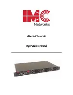 IMC Networks iMediaChassis/6 Operation Manual предпросмотр