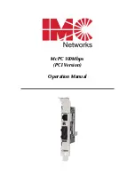 IMC Networks McPC 100 Mbps Operation Manual preview