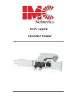 IMC Networks McPc-Gigabit Operation Manual preview