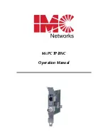 IMC Networks McPC TP/BNC Operation Manual предпросмотр