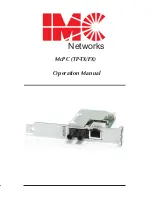 IMC Networks McPC TP-TX/FX Operation Manual preview