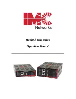 IMC Networks MediaChassis Series Operation Manual предпросмотр