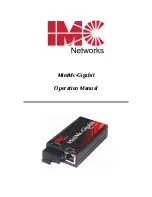 Предварительный просмотр 1 страницы IMC Networks MiniMc-Gigabit Operation Manual