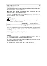 Preview for 6 page of IMC HAND SANITISING STATION F63/250 Installation And User Manual