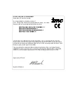 Preview for 2 page of IMC MISTRAL M135 Installation Operating & Maintenance Manual