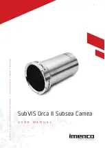 imenco SubVIS Orca II Subsea Camea User Manual предпросмотр