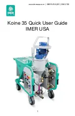 IMER USA Koine 35 Quick User Manual preview