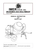 Preview for 1 page of IMER 1105855 Manual Instruction And Parts List