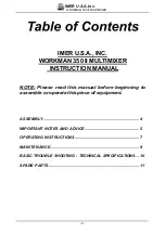 Preview for 3 page of IMER 1105855 Manual Instruction And Parts List