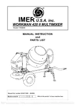 Preview for 1 page of IMER 1105858 Manual Instruction And Parts List