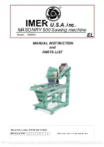 Preview for 1 page of IMER 1188804 Manual Instruction And Parts List