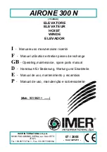 IMER AIRONE 300 N Operating, Maintenance, Spare Parts Manual preview