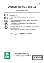 IMER COMBI 180 VA Operating, Maintenance, Spare Parts Manual preview