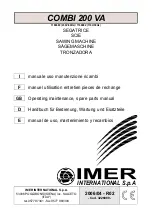 IMER COMBI 200 VA Operating, Maintenance, Spare Parts Manual preview