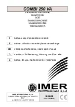 Preview for 1 page of IMER COMBI 250 VA Operating, Maintenance, Spare Parts Manual